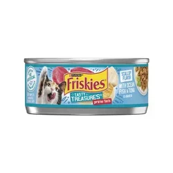 פריסקיז Tasty Treasures מזון לח ומלא לחתולים נתחי דג אוקיינוס וטונה ברוטב 156 גרם